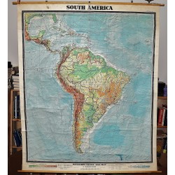 South America. Wenschow Relief-Like Map. (Large pull down color map)